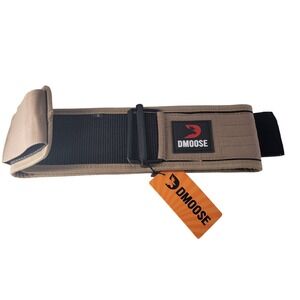 DMOOSE Weightlifting Belt Tan Size S Adjustable Buckle Gym Fitness Support